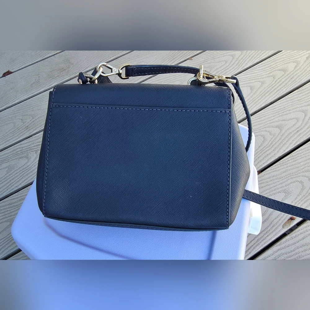 Michael Kors Ava Extra Small Saffiano Crossbody, Navy Blue - Picture 4 of 12
